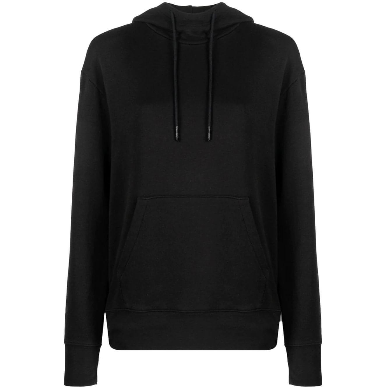 VINCE moteriškas juodas džemperis Essential hoodie