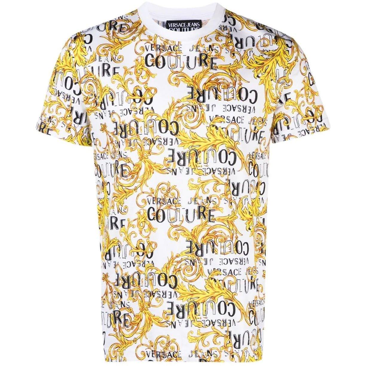 VERSACE JEANS COUTURE vyriški margi marškinėliai Print logo baroque t-shirt