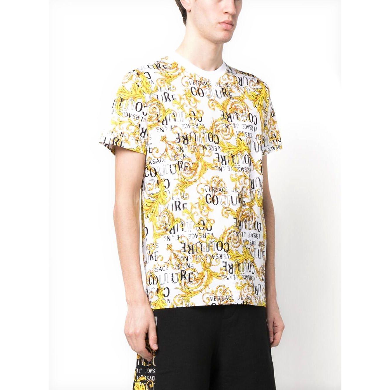 VERSACE JEANS COUTURE vyriški margi marškinėliai Print logo baroque t-shirt