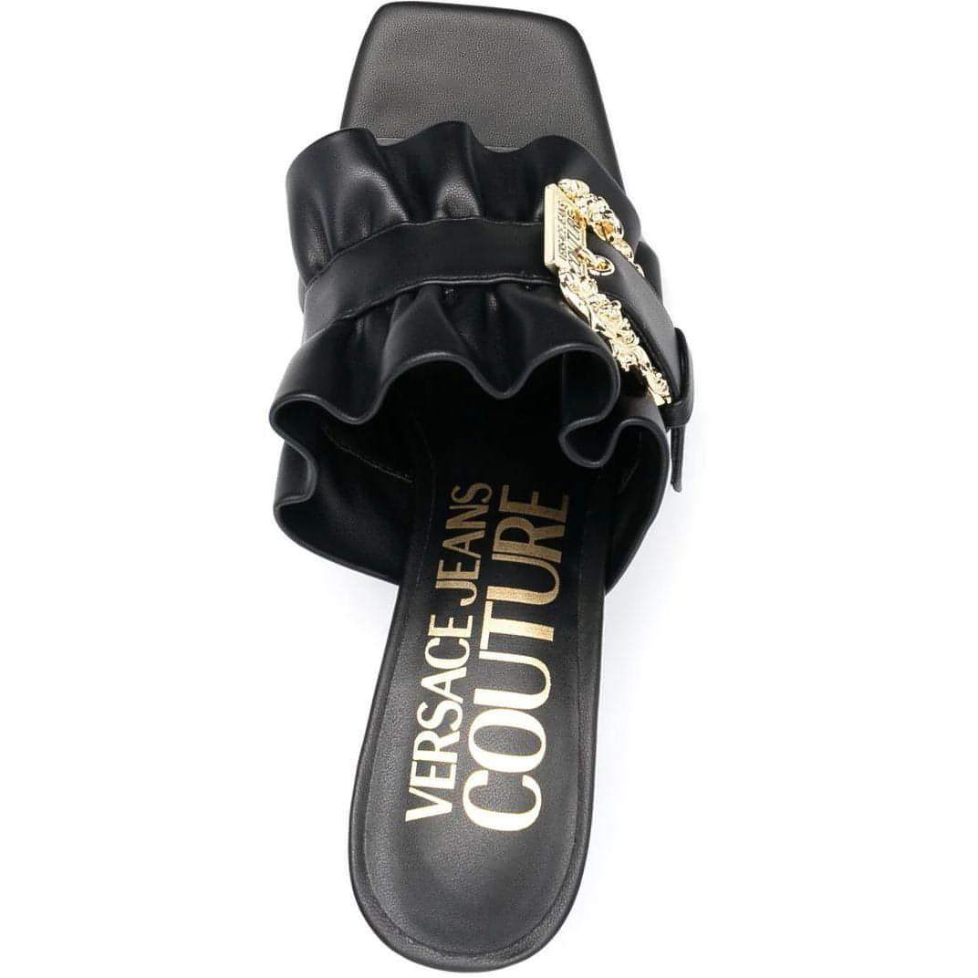 VERSACE JEANS COUTURE moteriškos juodos basutės Fondo emily sandals