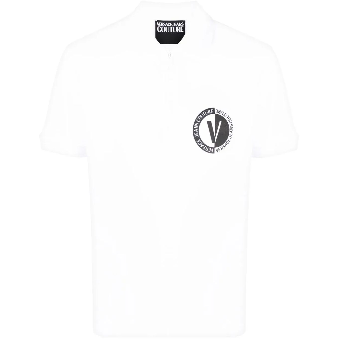 VERSACE JEANS COUTURE vyriški balti Polo marškinėliai trumpolis rankovėmis Polo t-shirt