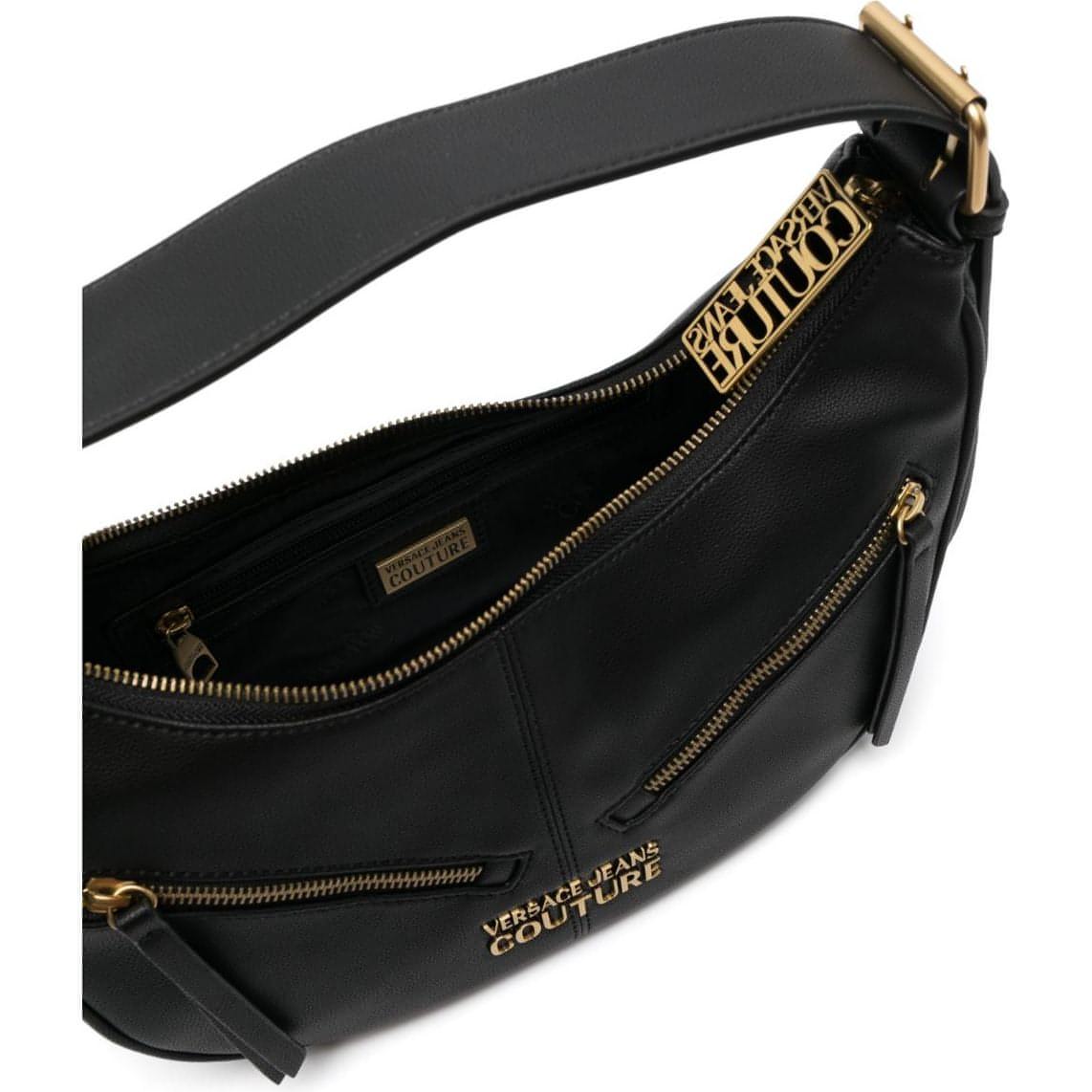 VERSACE JEANS COUTURE moteriška juoda rankinė Zipper  hobo hobo bag