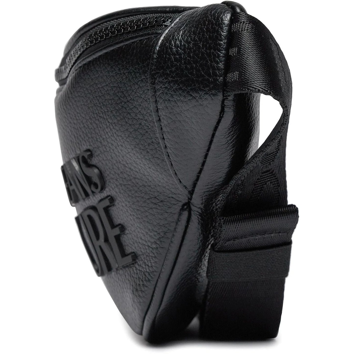 VERSACE JEANS COUTURE vyriška juoda rankinė per juosmenį Tactile logo marsupio belt bag