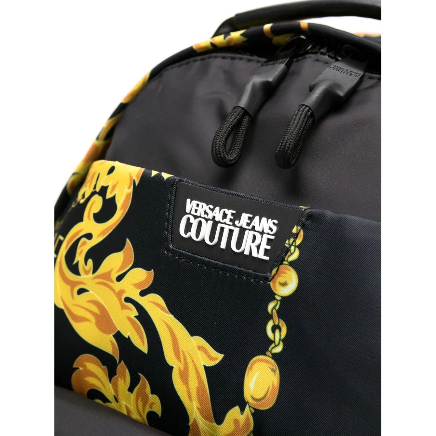 VERSACE JEANS COUTURE vyriška juoda kuprinė Iconic printed logozaino backpack