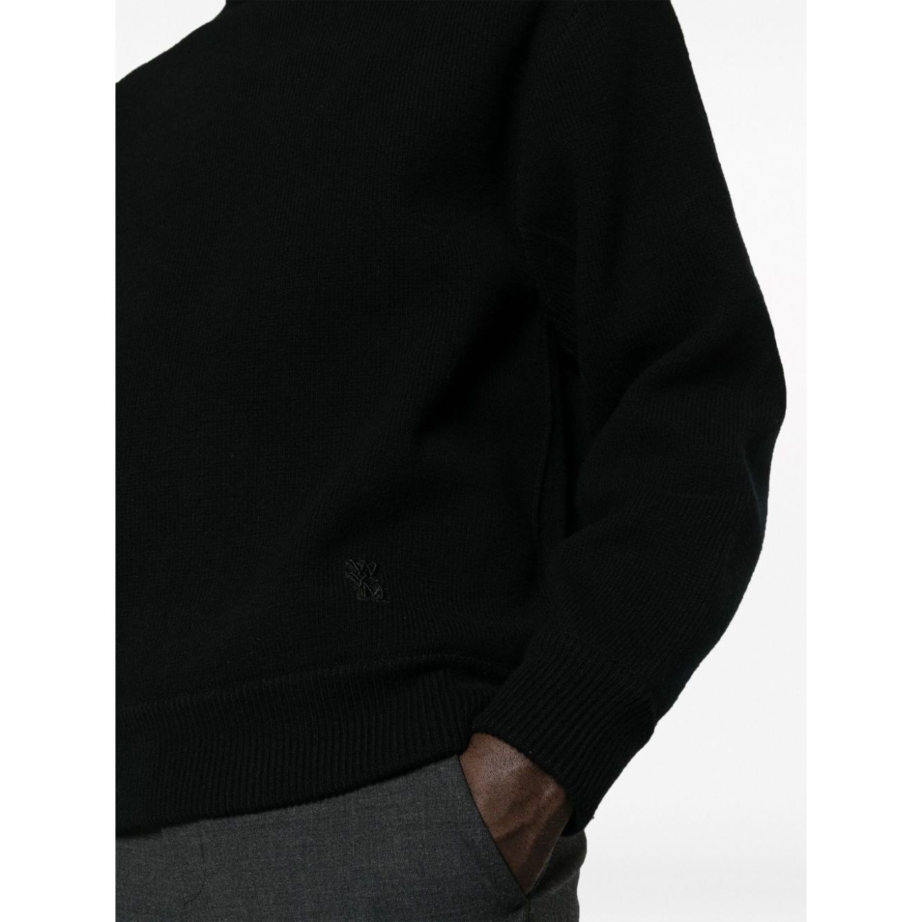 WOOYOUNGMI vyriškas juodas megztinis Mens sweater