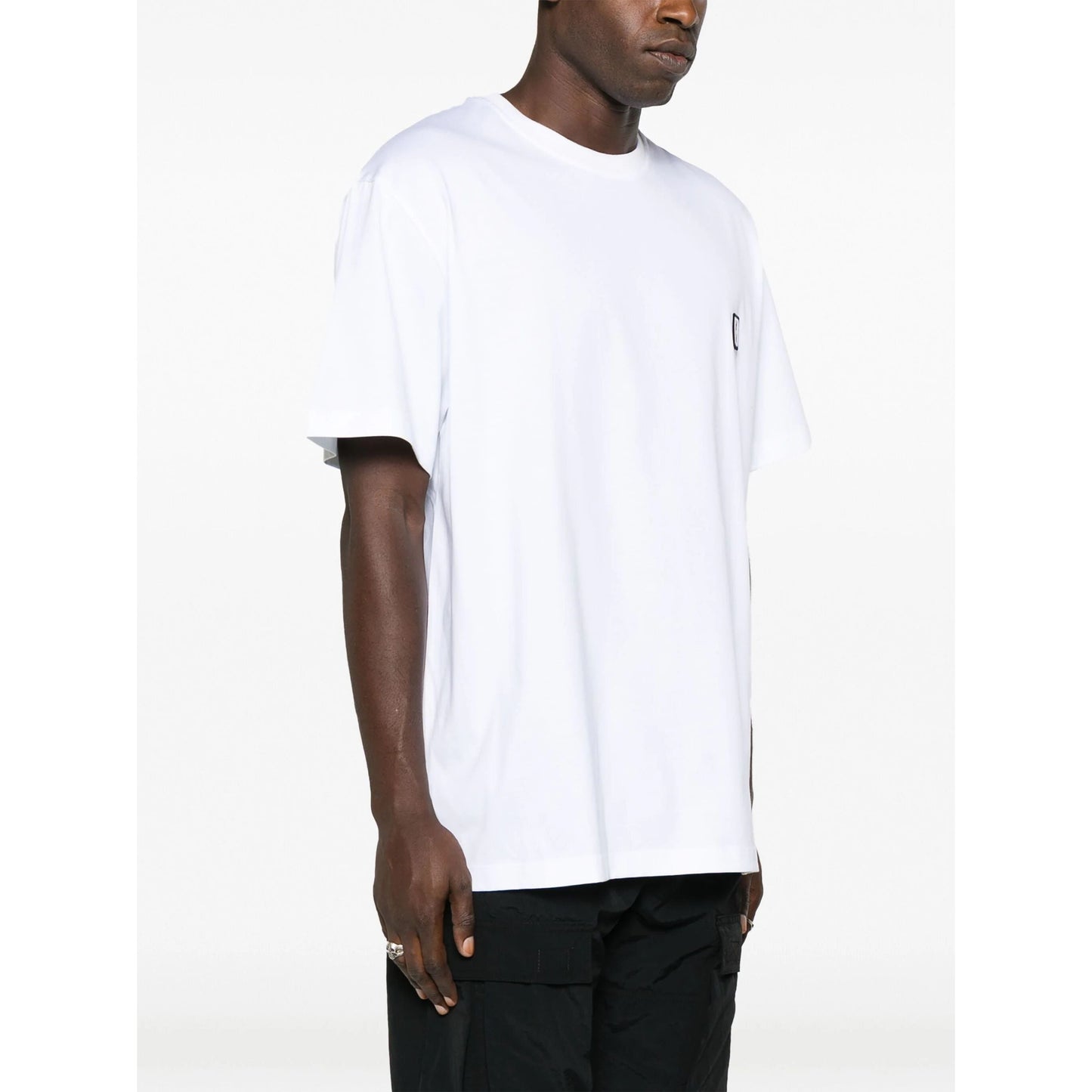 WOOYOUNGMI vyriški balti marškinėliai Mens t-shirt