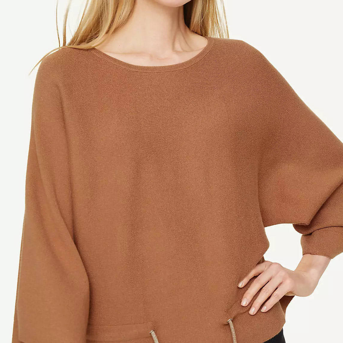 COMMA rudas moteriškas megztinis